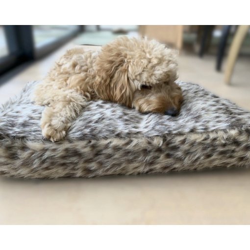 Millie Mats Faux Fur Leopard Dog Bed