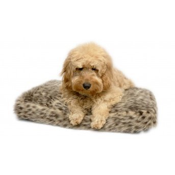 Millie Mats faux fur leopard pet bed