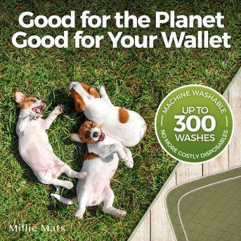 Millie Mats Medium Washable Dog Pad 2 Pack - Washable Puppy Pads, Pet Beds,  Pet Essentials